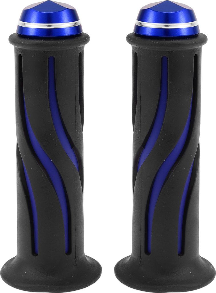 7/8" 22mm 15/16" 24mm Universelle Motorrad Handgriff Abdeckungen Rutschfest Aluminiumlegierung Gummi Lenkergriffe Für Motorroller Scooter Blau 1 Paar