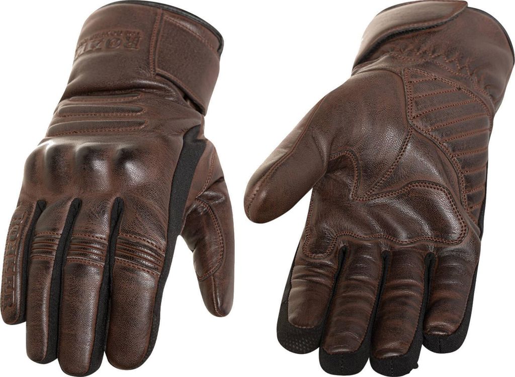 Rokker Juneau Motorrad Handschuhe, braun, 2XL