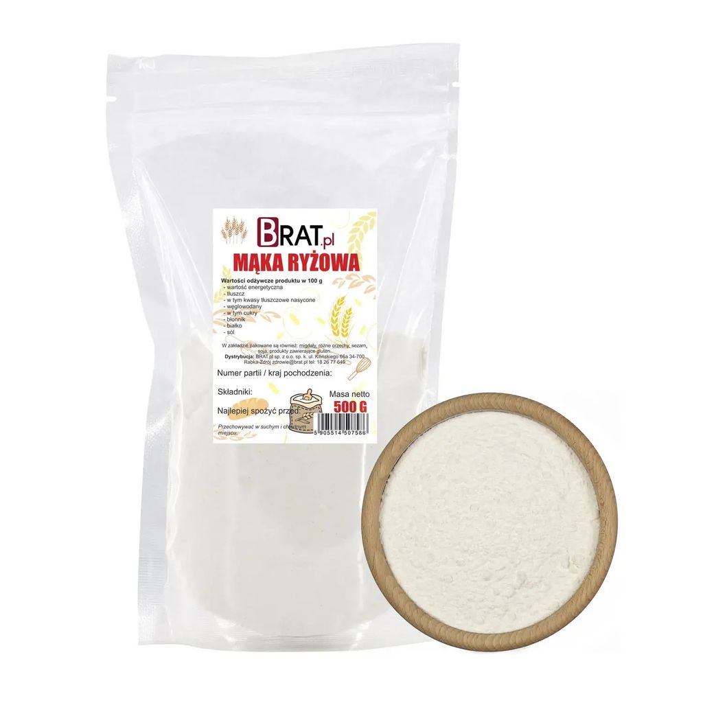 Mąka ryżowa 500g Brat.pl Zdjęcie produktu 