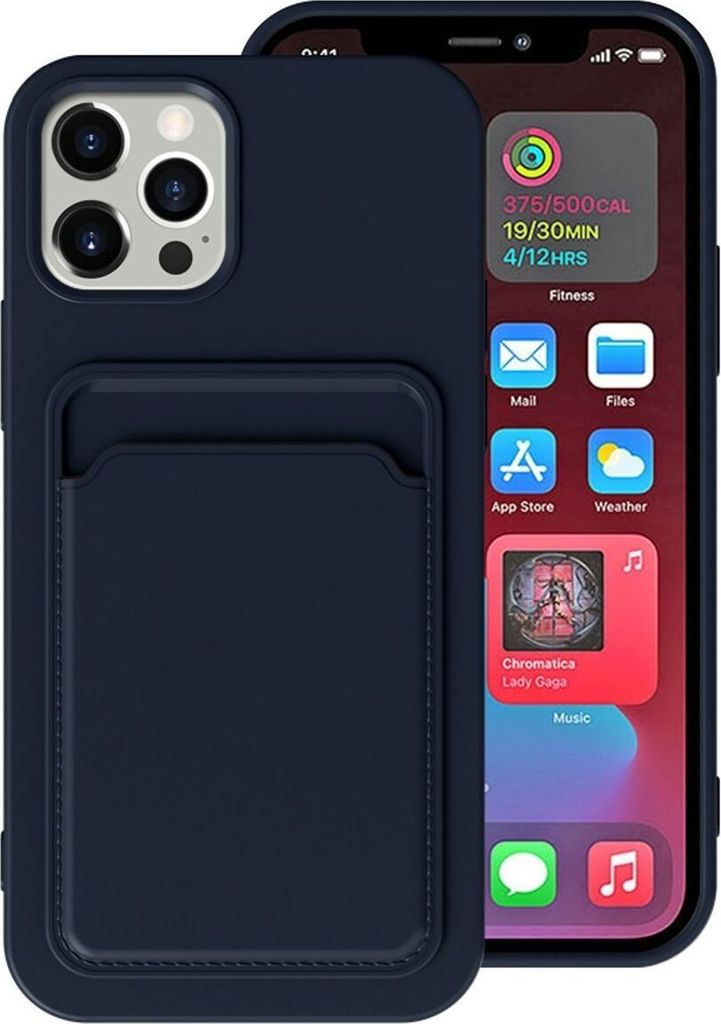 König Design Hülle kompatibel mit Apple iPhone 13 Pro Kunststoff Soft Handyhülle - Handy Case Blau