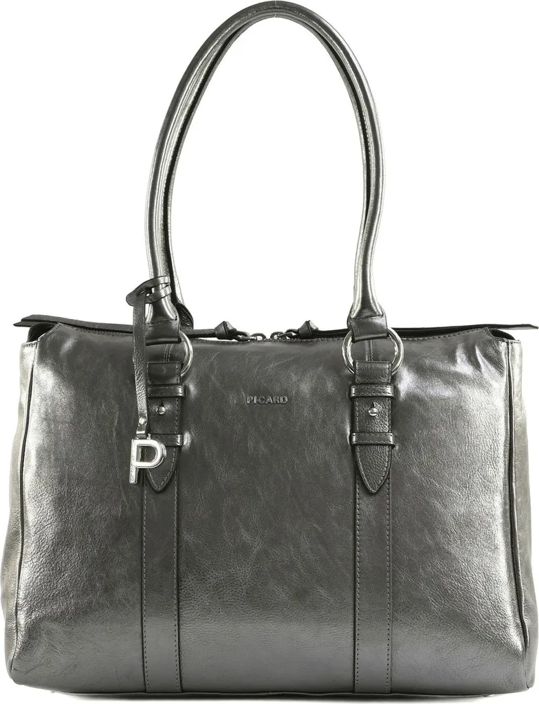 Sac à épaule argenté Valesca PICARD - Cuir métallisé haute qualité chic