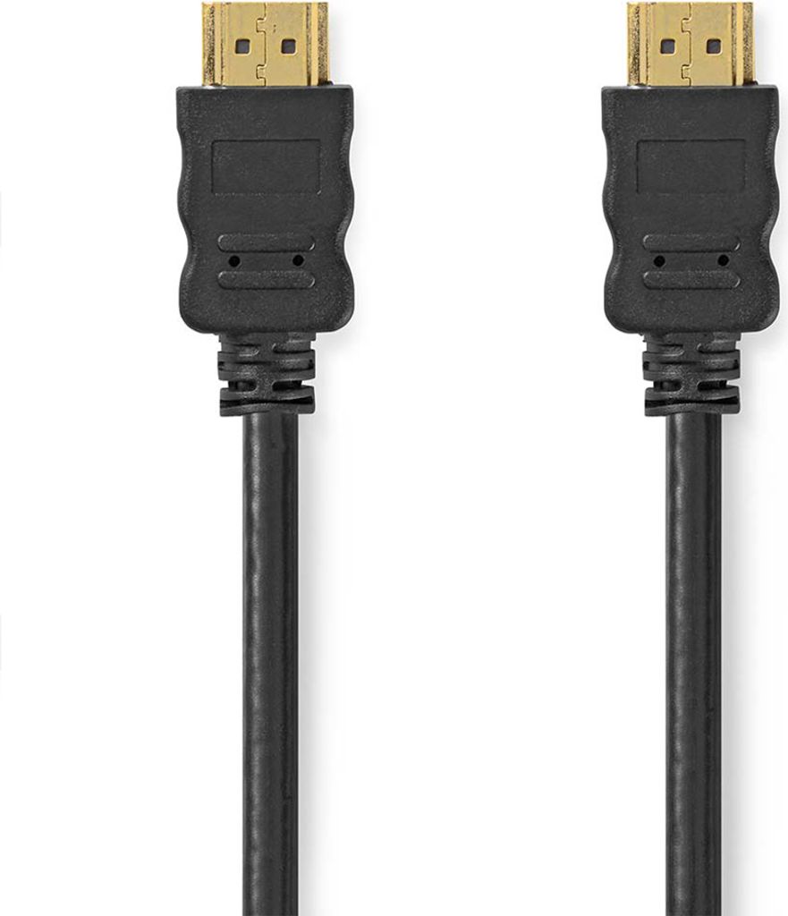 Nedis High Speed HDMI Kabel mit Ethernet - HDMI Stecker - HDMI Stecker - 4K@60Hz - ARC - 18 Gbps - 0.50 m - Rund - PVC - Schwarz - Label