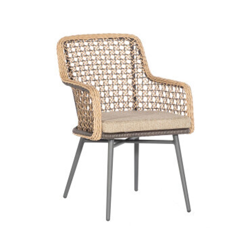Sonnenpartner Lyon Diningsessel Relaxsessel Gartensessel Alu mit Polyrope mixed