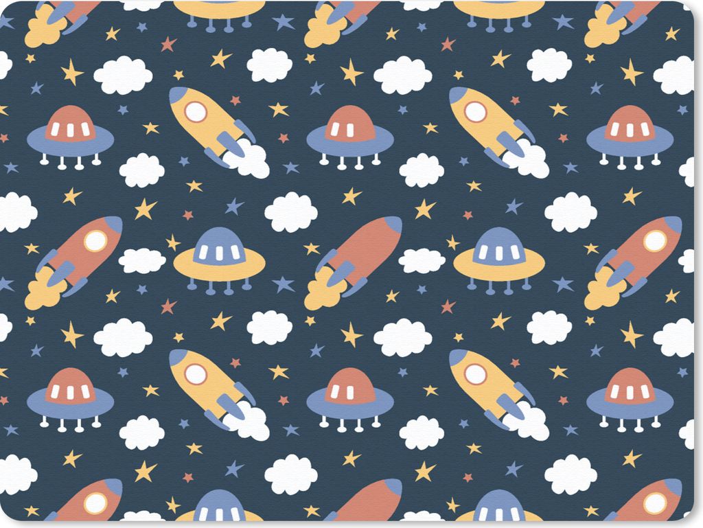 MuchoWow Mauspad Mousepad Design - Weltraum - Sterne 23x19 cm - Mousepads - Maus Mat - Pad - Mausunterlage - Schreibtischunterlage - Mauspad