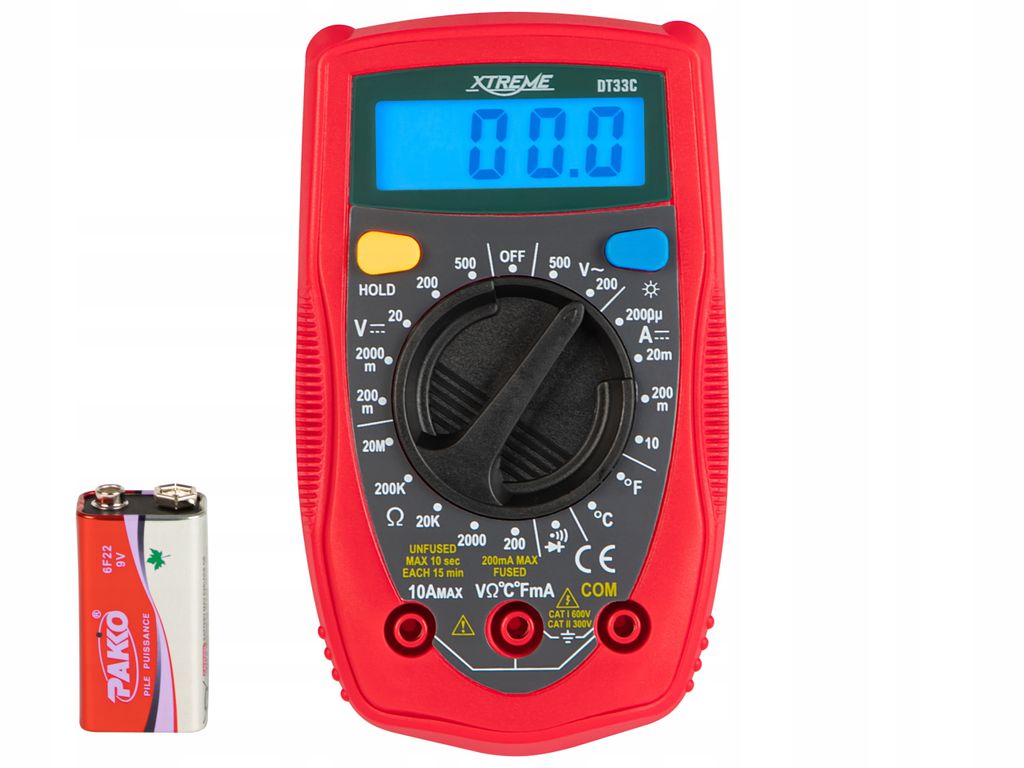Professionelle Multimeter Strommesser Spannung Elektrische Lcd Batterie 9V