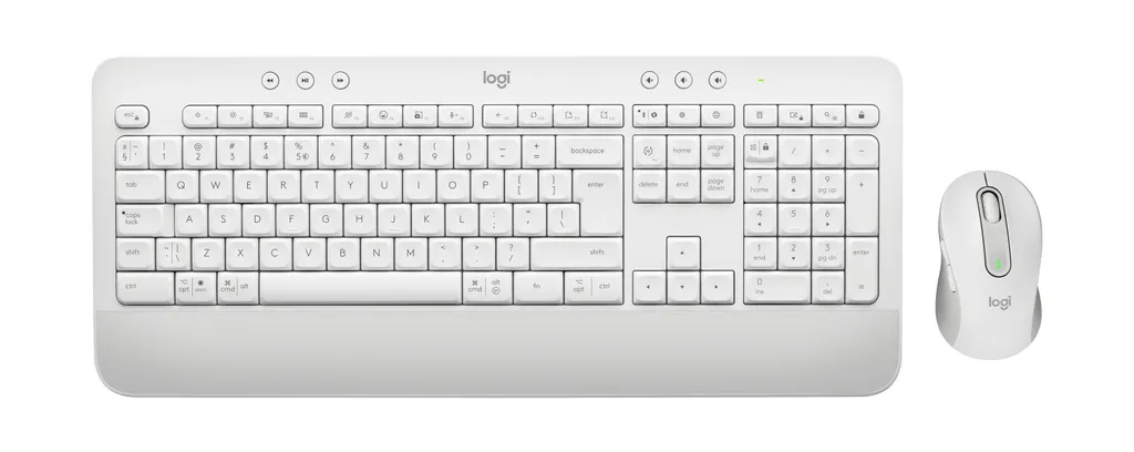 Clavier sans fil Logitech 920-011024 QWERTY Blanc avec Souris Bluetooth