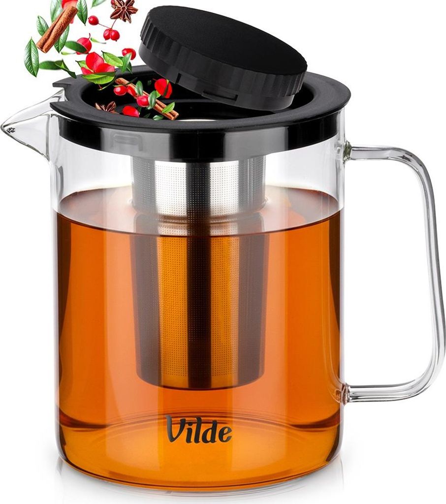 Vilde | Teiera con inserto per colino - 1,5 L - Vetro Immagine del prodotto 