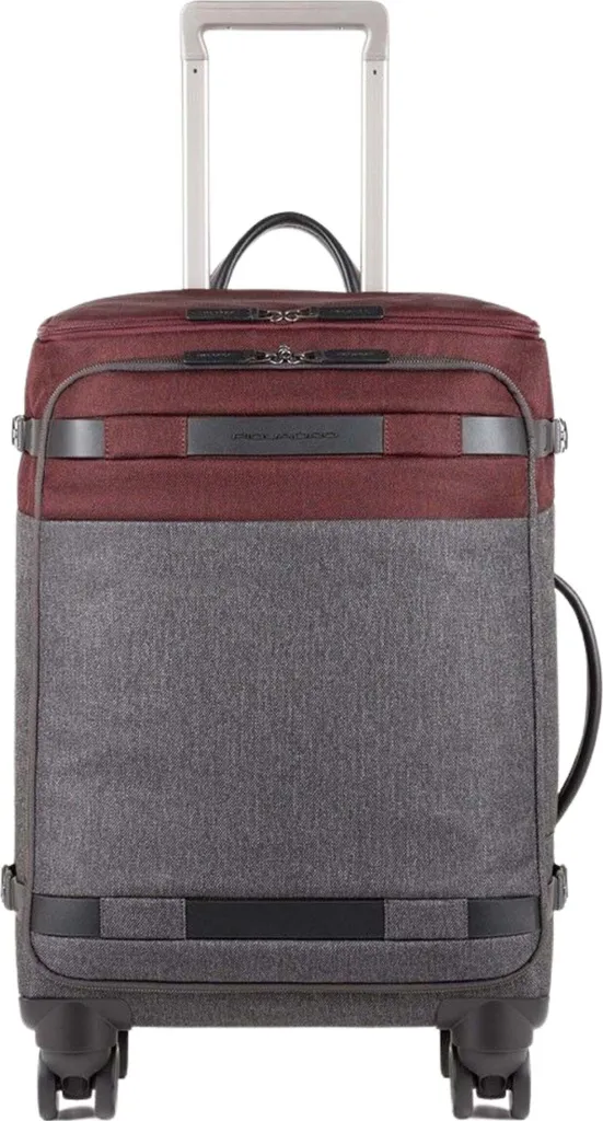 Trolley Souple Piquadro BV4320W80T Rouge en Nylon Résistant et Léger