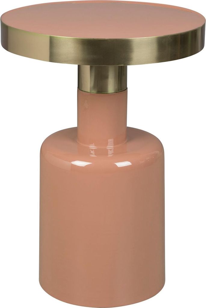 Zuiver Glam Beistelltisch Rund 36 cm Rosa/ Gold