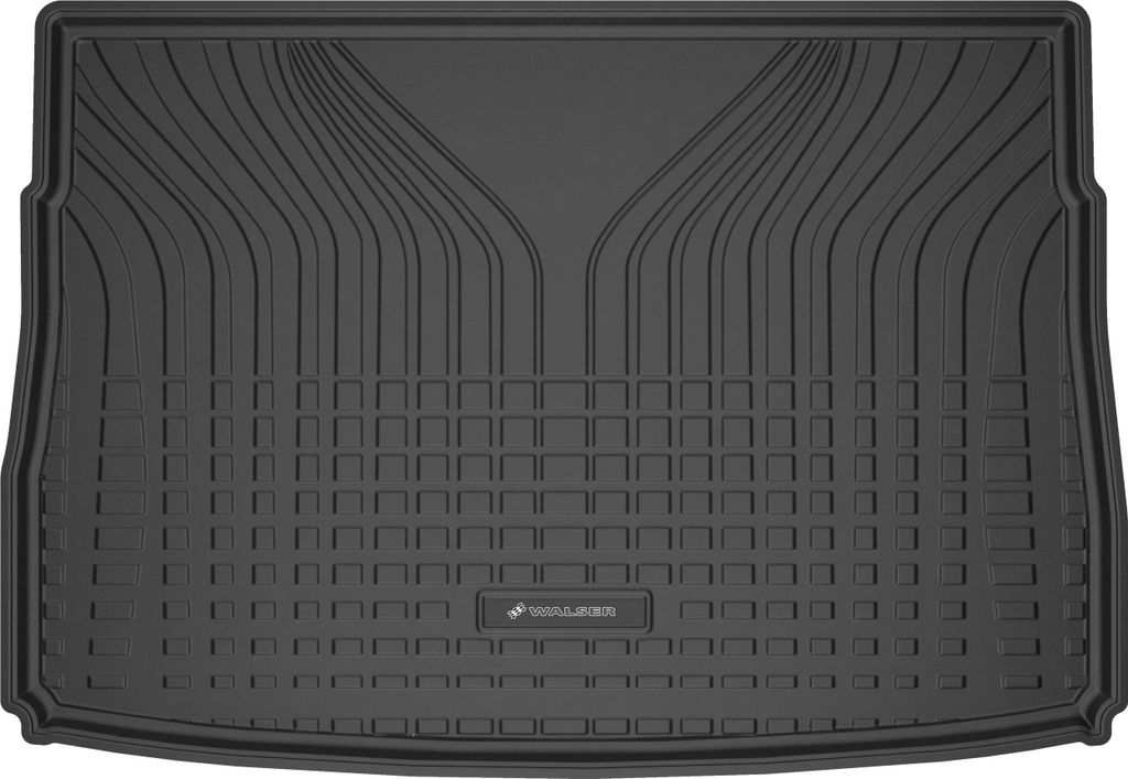WALSER Premium Kofferraumwanne für VW Golf VIII (CD1) 07/2019-Heute, oberer Ladeboden, 100% passgenaue Kofferraum Schutzmatte - EU, robuste Antir...
