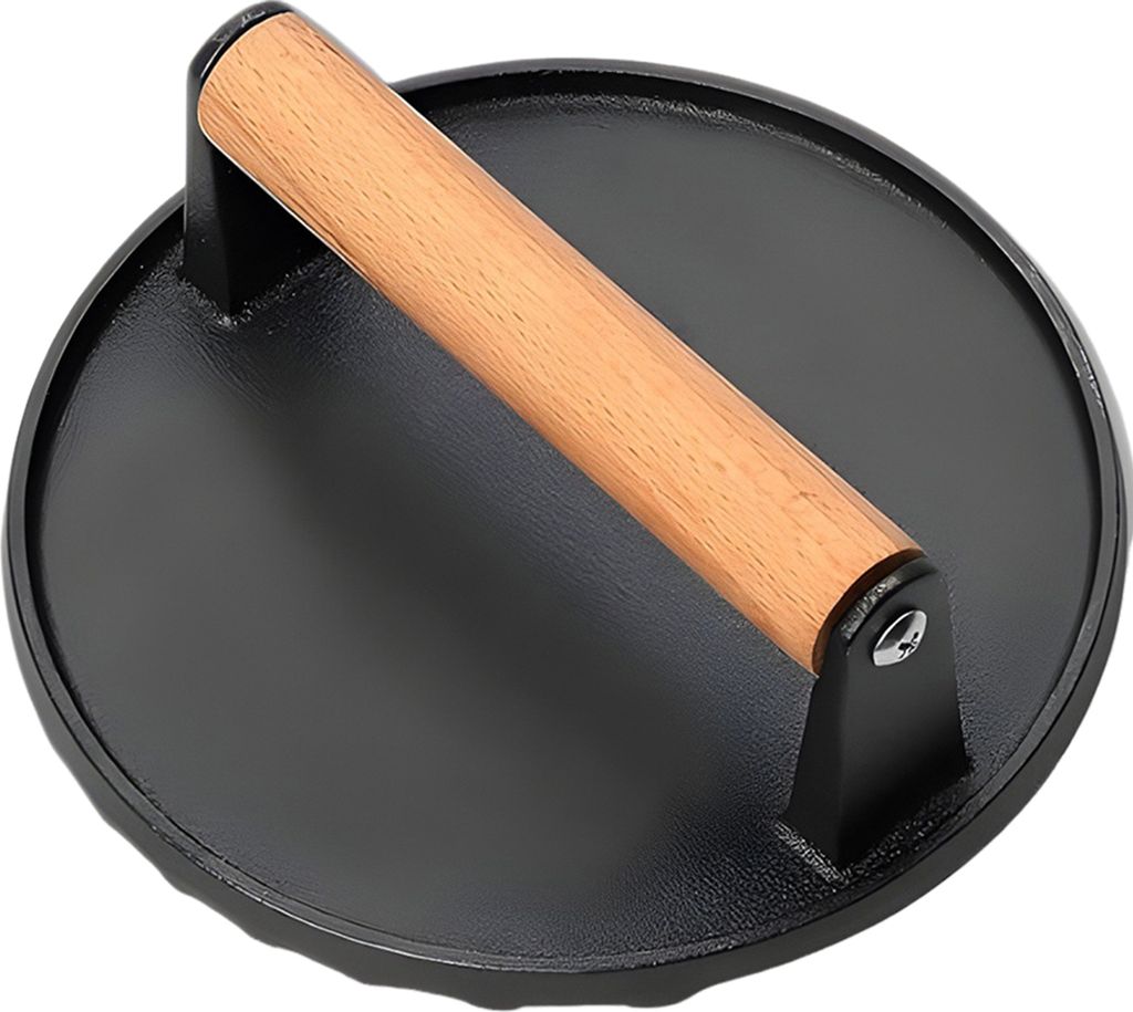 3-in-1-Burgerpresse, rund und rechteckig, robuster Patty Maker aus Metall mit Holzgriff, antihaftbeschichtete Oberfläche, Küchen-Grillwerkzeug f...