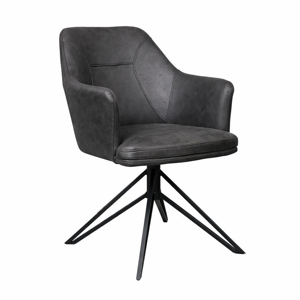 Drehsessel Inca anthrazit - 2er Set