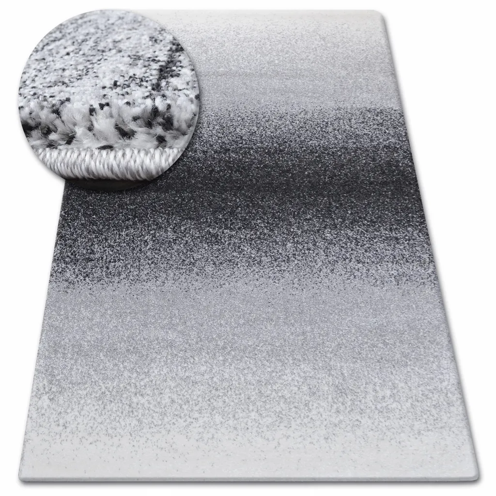 Tapis Anti-Taches SHADOW 8621 Noir Gris 80x150 cm Entretien Facile