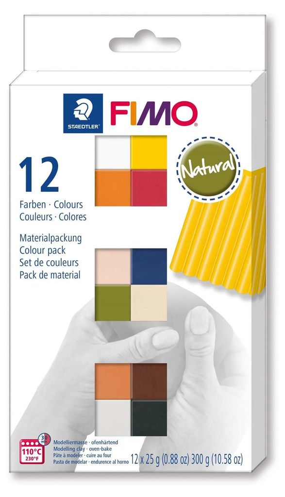 Staedtler FIMO 8023 C, Modellierton, Schwarz, Blau, Produktbild 