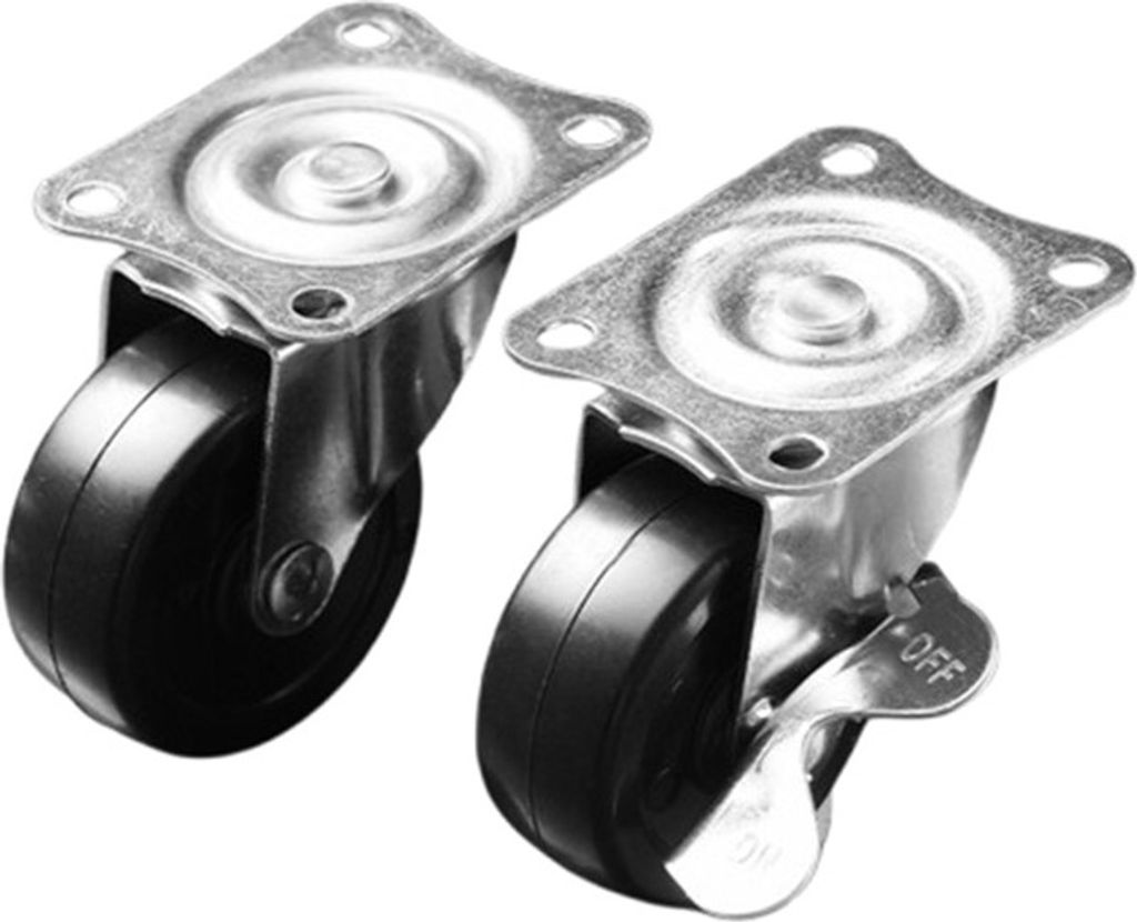 INF Schwarze Gummirollen, leichtes & leises Rollen S Richtungsrad