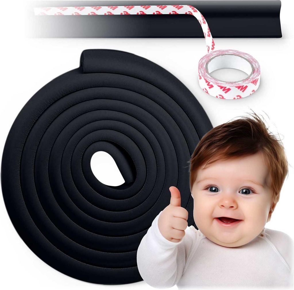 Selbstklebender Schutzstreifen aus Moosgummi Ricokids 798711 Schwarz 6 m