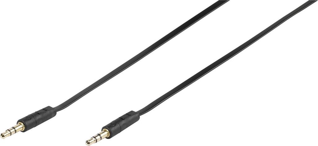 Klinkenverbindung stereo, ultraflach, 0,9m (46132)