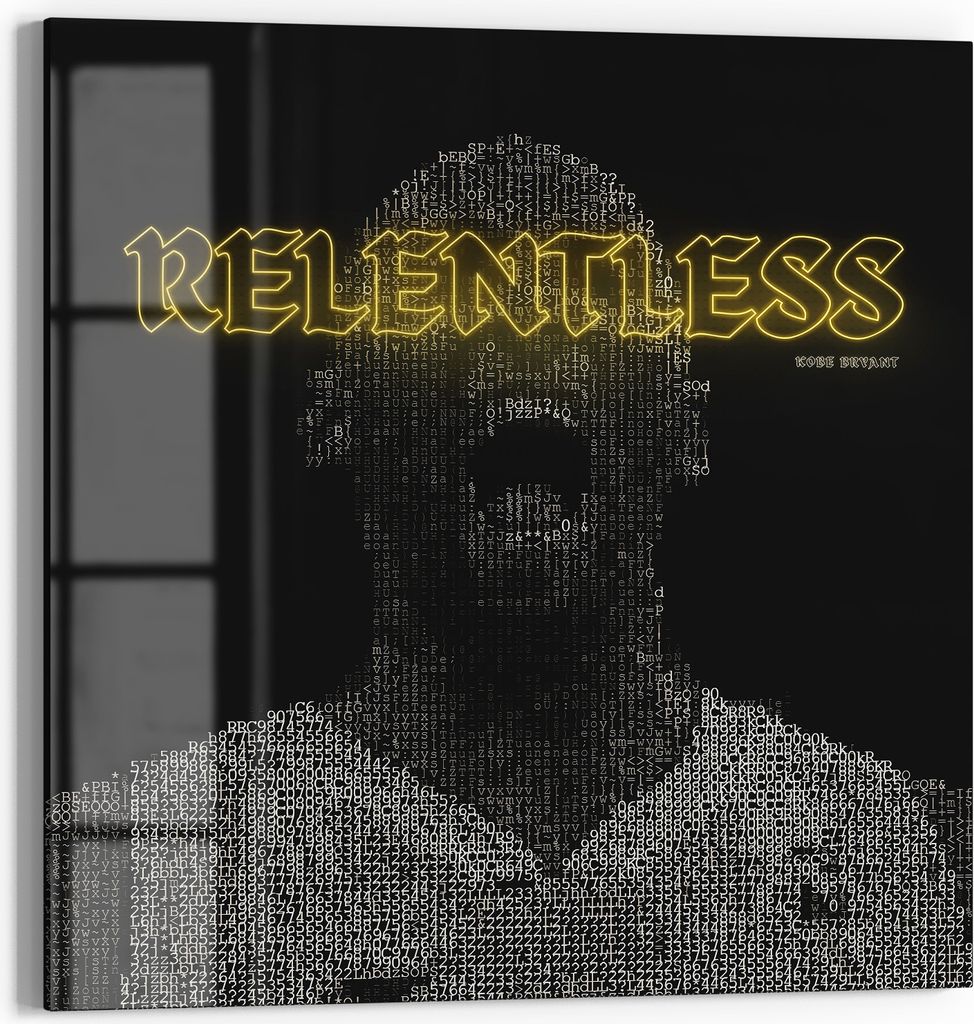 DEQOART Magnettafel Glas 30x30 cm 'Basketballlegende' beschreibbar Whiteboard Küche