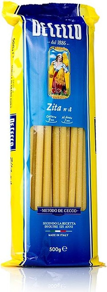 De Cecco Zita Maccaroni 4 (6)mm 24cm lang No.18 - 500g Produktbild 