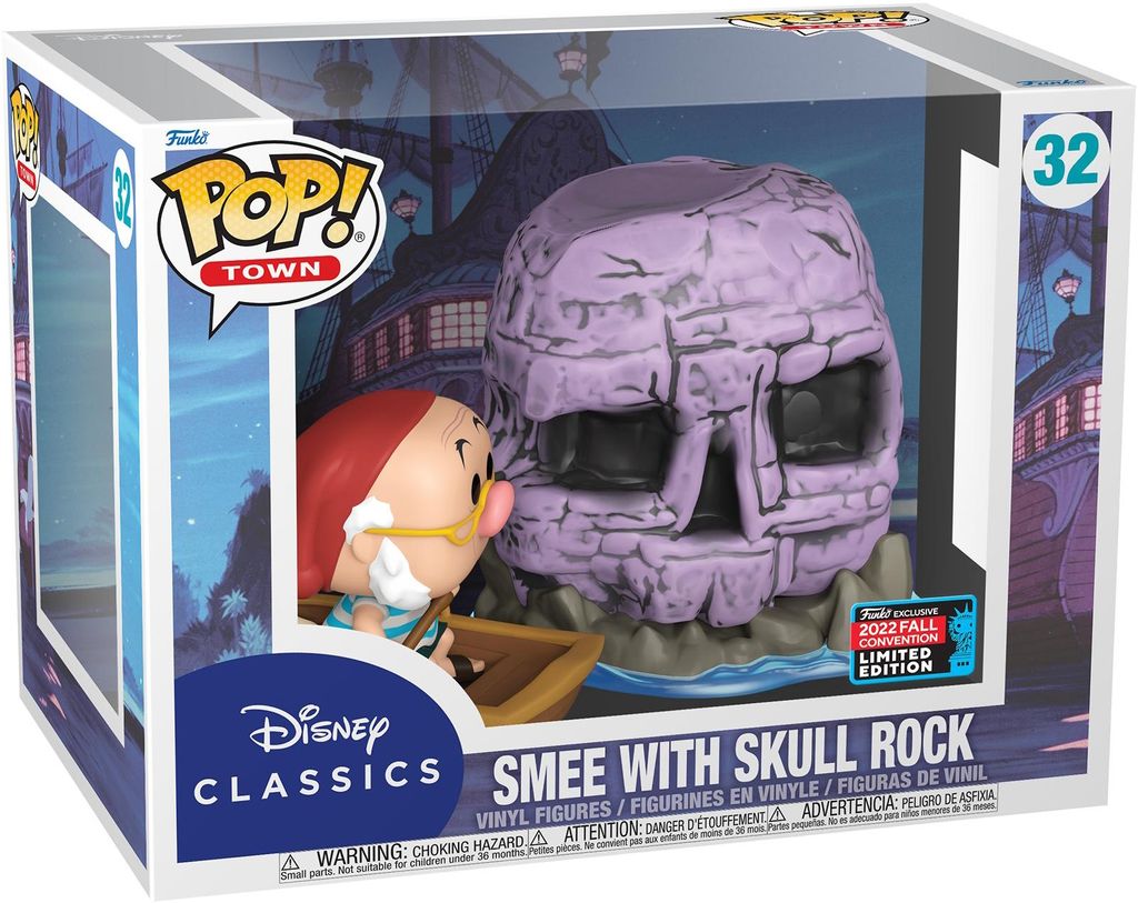 Peter Pan - Smee with Skull Rock 32 2022 Fall Convention Limited Edition - Funko Pop! Town Vinyl Figur