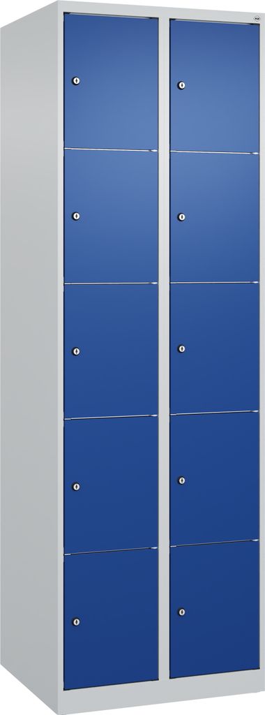 CP Schließfachschrank Classic Plus enzianblau, lichtgrau 080000-205 S10003, 10 Schließfächer 60,0 x 50,0 x 185,0 cm