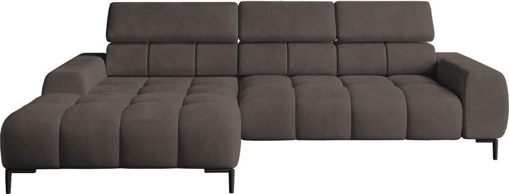 DomoHome Ecksofa PLAZA-MINI Stoff SOLAR Eckcouch Inkl. Mit Bequemer, Flauschiger Rückenlehne / Longchair Links / Industrial Style / L-Form Links |...