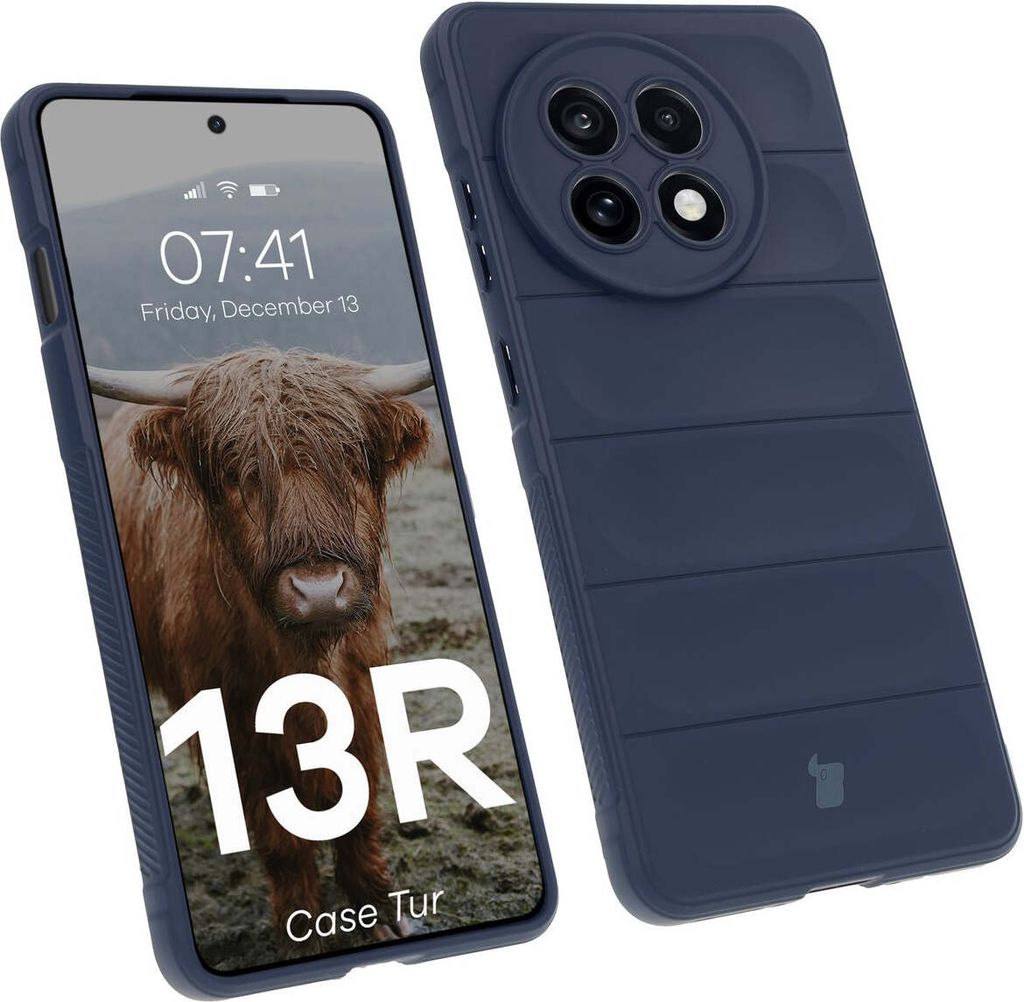 Pancerne etui Bizon Case Tur do OnePlus 13R, granatowe