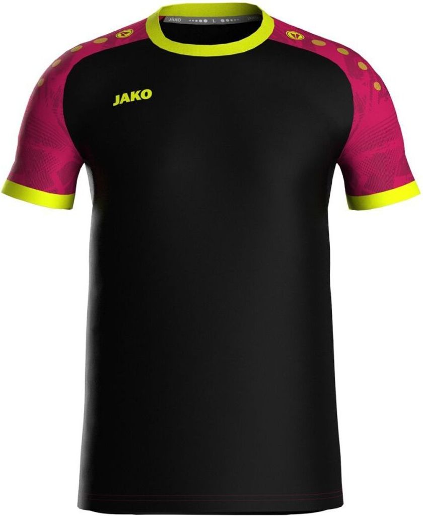 Jako Iconic Trikot Kurzarm Herren - Schwarz / Pink / Neongelb | Größe: L