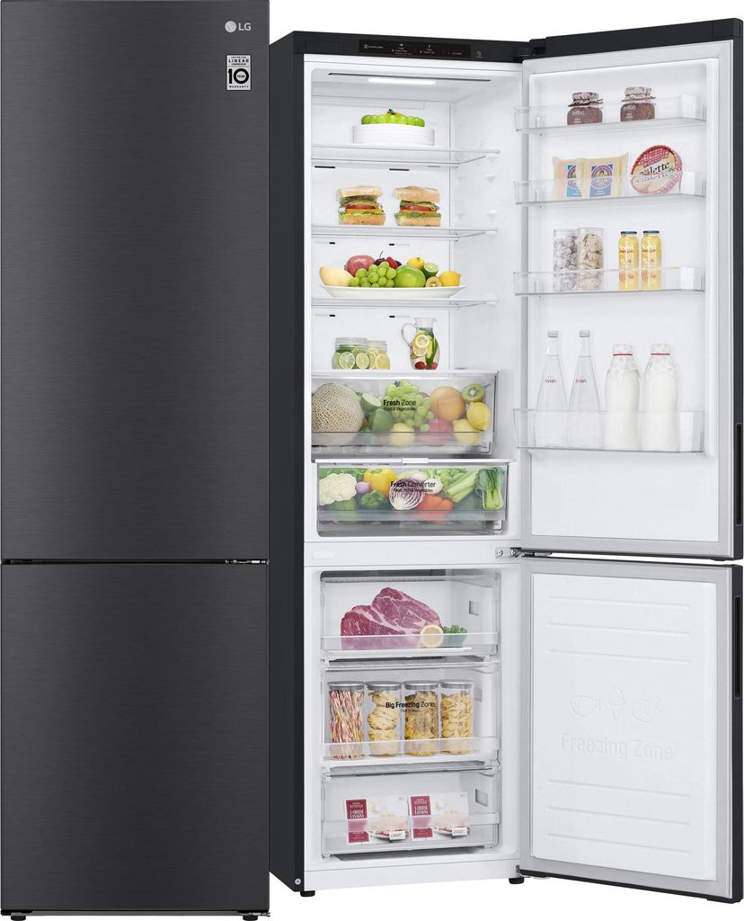 Kombinierter Kühlschrank LG 384L Schwarz - GBP62MCNBC Produktbild 