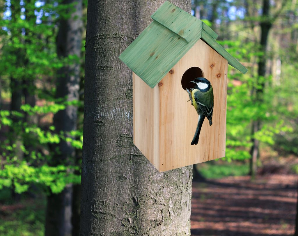 Nistkästen für die Vögel Nistkasten Vogelhaus Vogelhäuschen Nisthaus  Holz Haus 