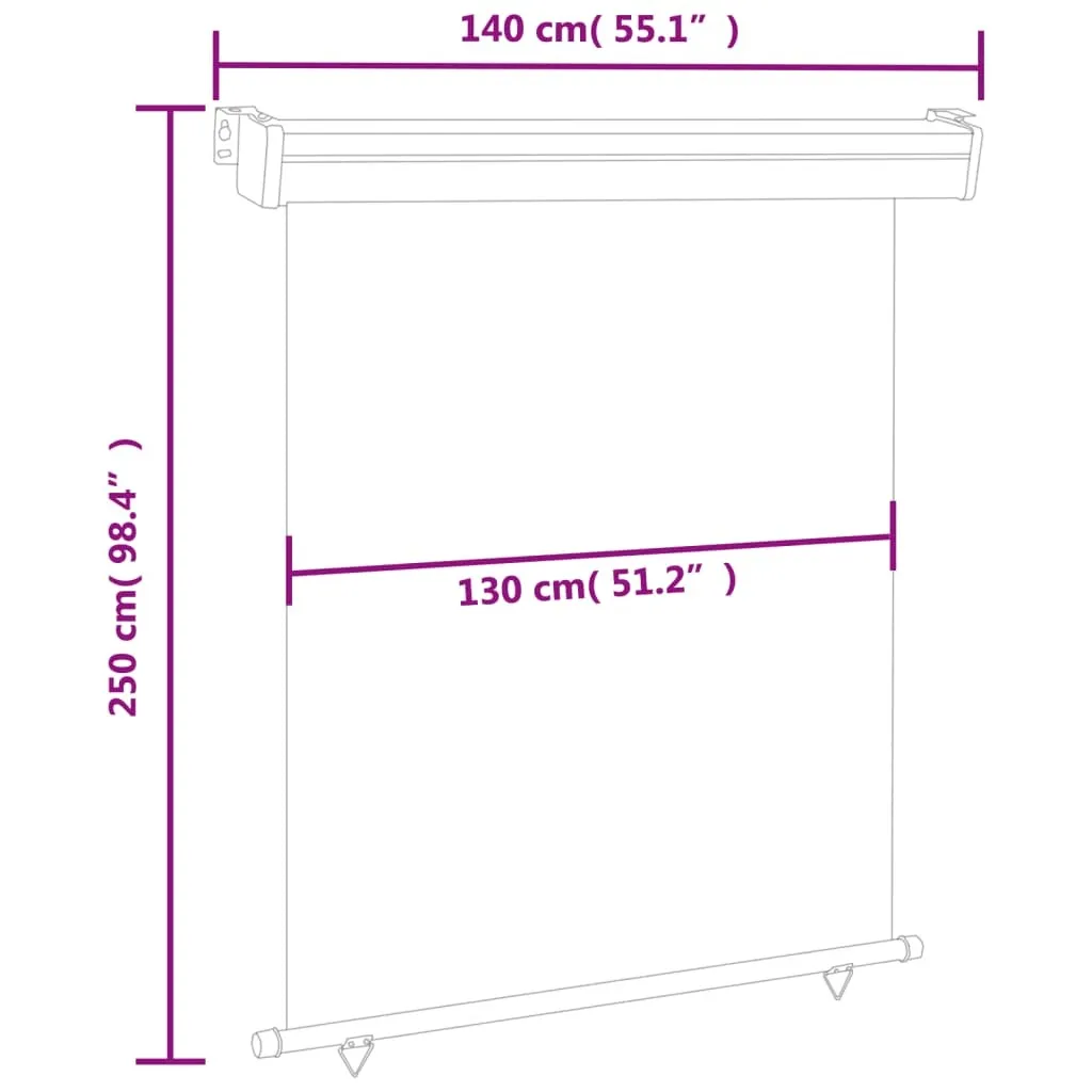 Tendalino Balcone vidaXL Nero 145x250 cm | Montaggio Facile e Robusto - 11