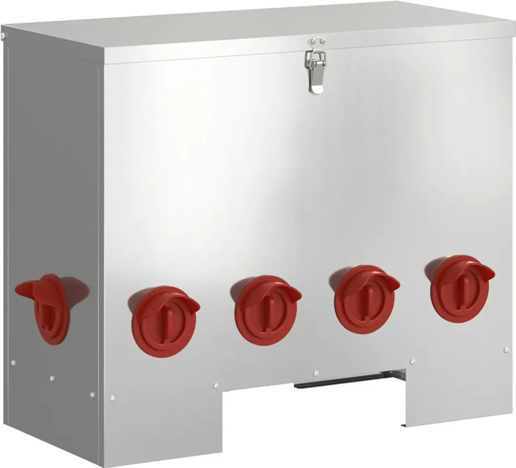 Mangiatoia per Polli 60,5x29x51 cm in Acciaio Zincato - Addio Sprechi