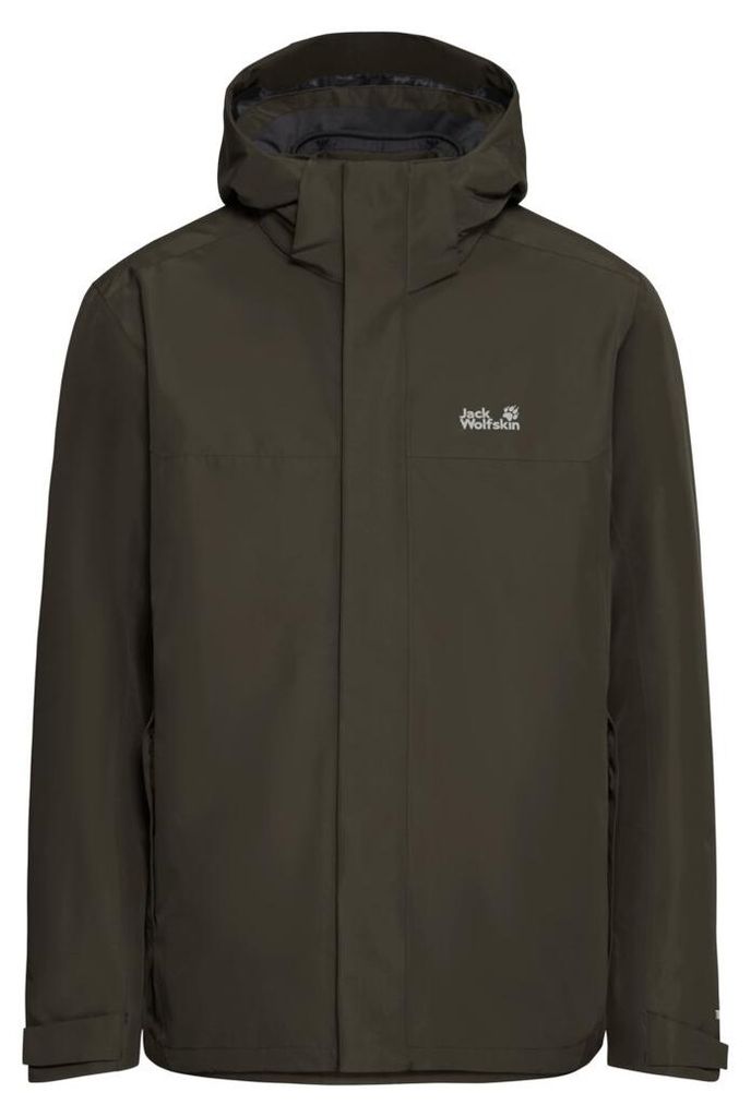 Jack Wolfskin Herren Stonelite 3in1 Jacke obsidian moss M Produktbild 