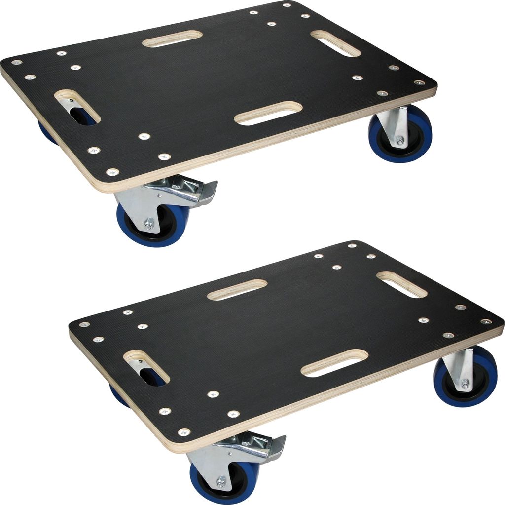 ECD Nemecko 2x prepravný vozík PP kolieska pojazdná doska s Obrázok produktu 