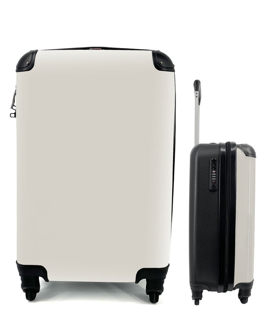 MuchoWow Koffer Handgepäck Trolley Rollkoffer Kleine Reisekoffer mit 4 Rollen - Grau - Hell - Herbst - Cabin Size < 55x40x23 cm & 55x40x20 cm - ...