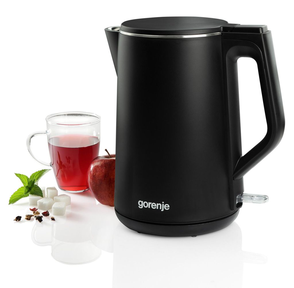 Gorenje K15DWBK waterkoker, 1,5 liter, 2200 watt, zwart Productafbeelding 