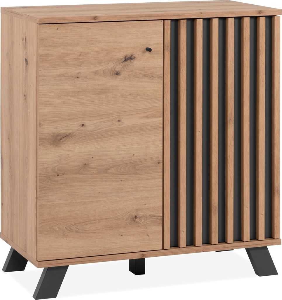 Kommode "Medan 01D" in Artisan Oak / Anthrazit. Abmessungen (BxHxT) 80x85x40 cm