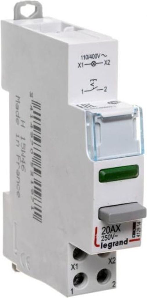 Legrand 412914 Cx3 Drucksch.20a 1s+lichts.gn