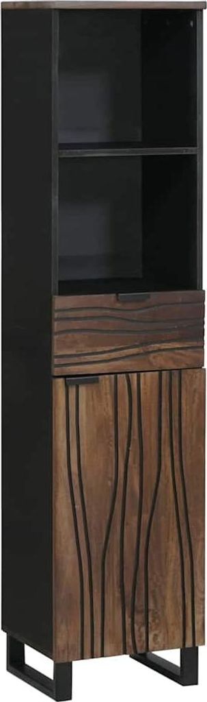 Waschbeckenschrank Walnuss 38 x 33 x 160 cm Holzwerkstoff