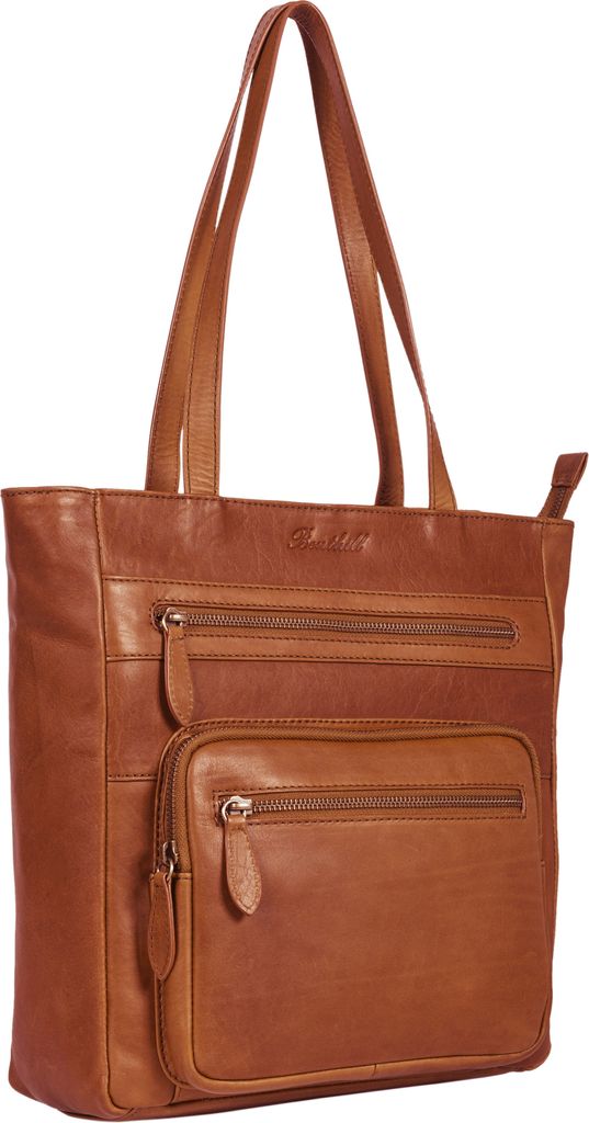 Benthill Schultertasche Damen Echt Leder | Shopper aus echtem Rindsleder | Vintage Handtasche mit vielen Fächern | Damen-Leder-Tasche | Beutel