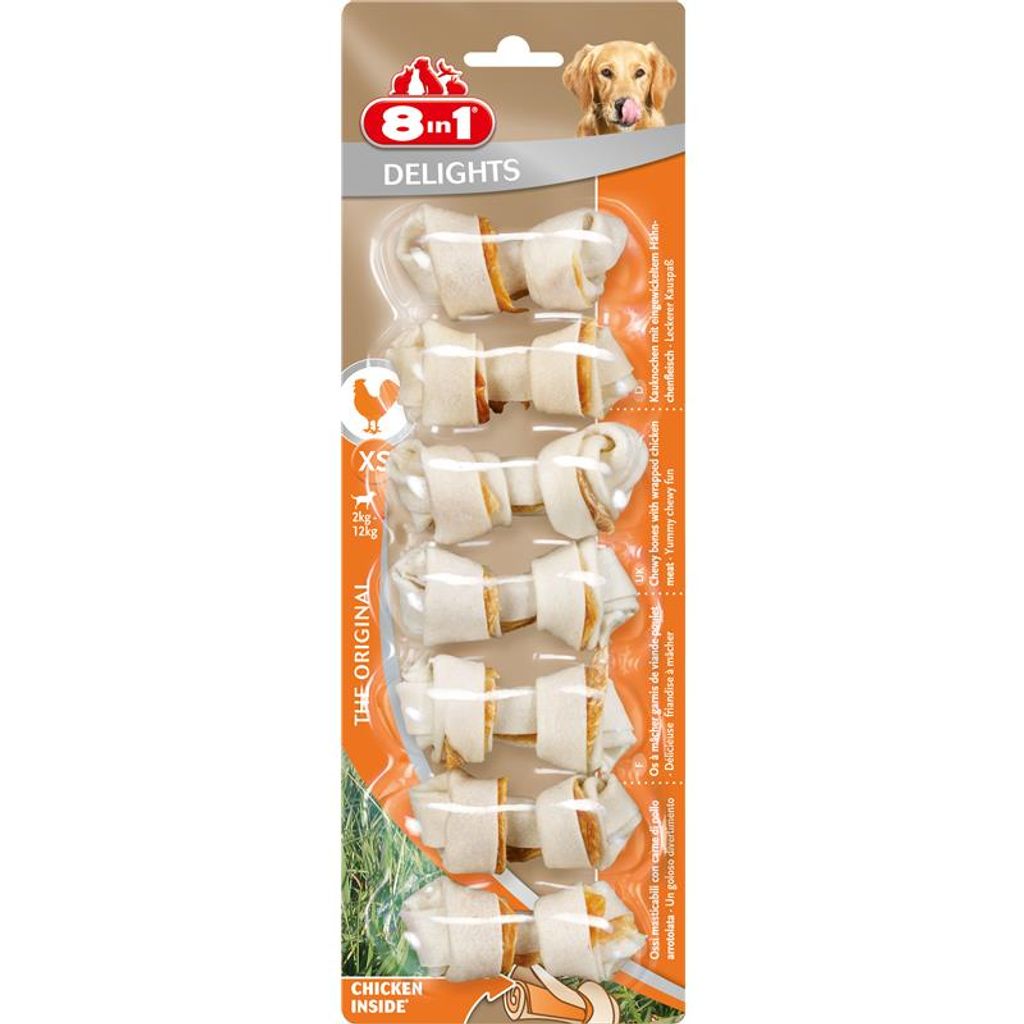 8in1 Delights Kauknochen Chicken | XS