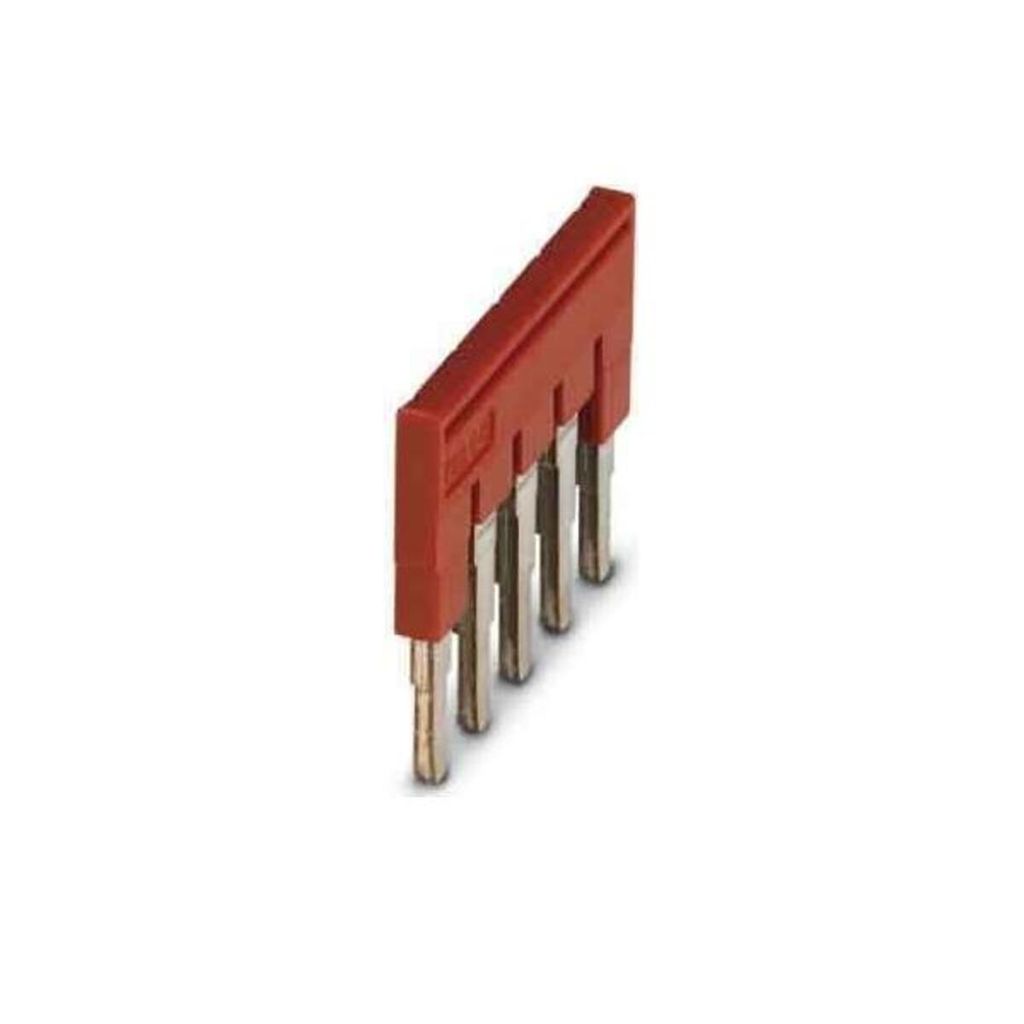 Phoenix Contact Steckbrücke FBS 5-6 Belastungsstrom 32A Farbe rot, Werkstoff Kupfer (Cu) - 1 Stück