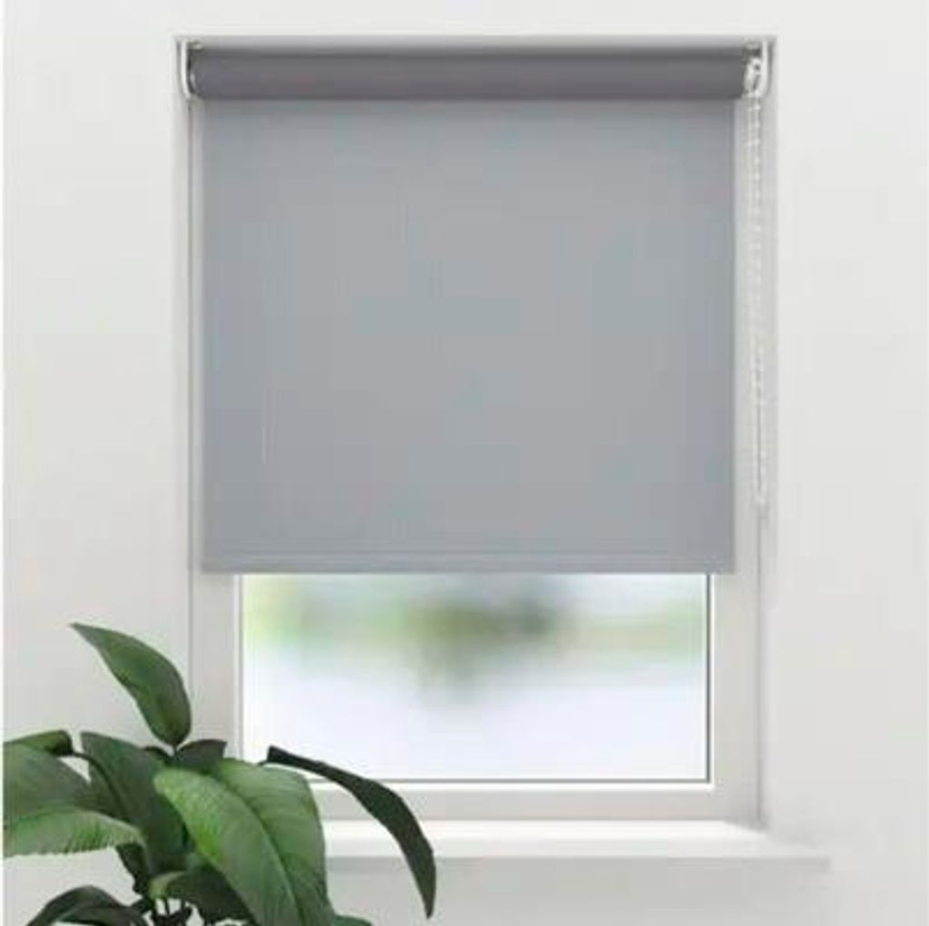 SOLUNA Verdunkelungsrollo D8 Struktur hellgrau 220x190 cm inkl. Klemmträger