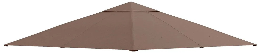 Réparez votre gazebo avec ce toit 300x300 cm chocolat anti-déchirure