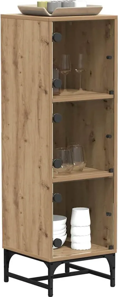 Meuble de rangement vertical chêne Artisan idéal pour petits espaces - 3