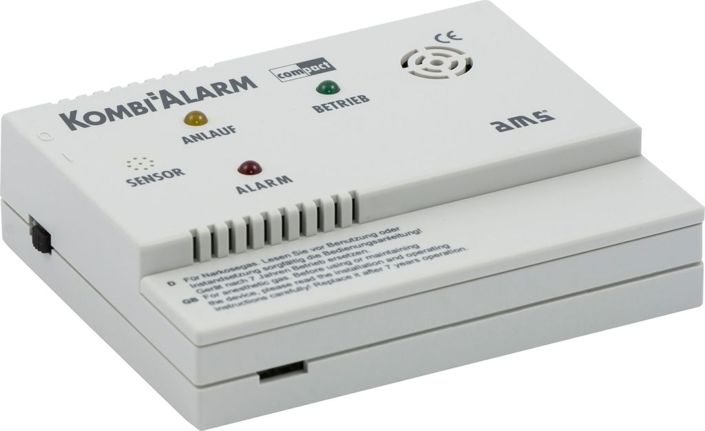 AMS Kombialarm compact KAC 12Volt - Narkose + Propangas / Caravan Camping LKW