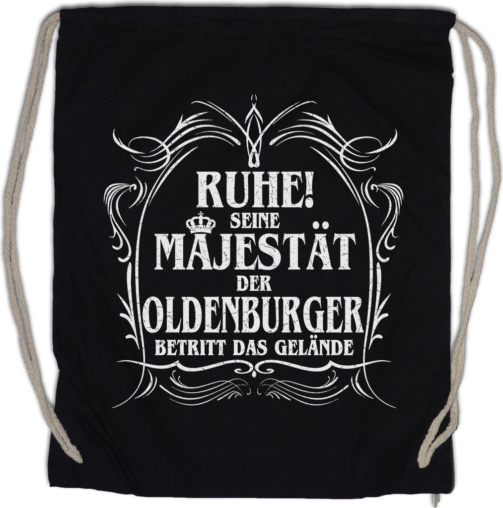 Urban Backwoods Seine Majestät Der Oldenburger, Turnbeutel, Farbe: Schwarz