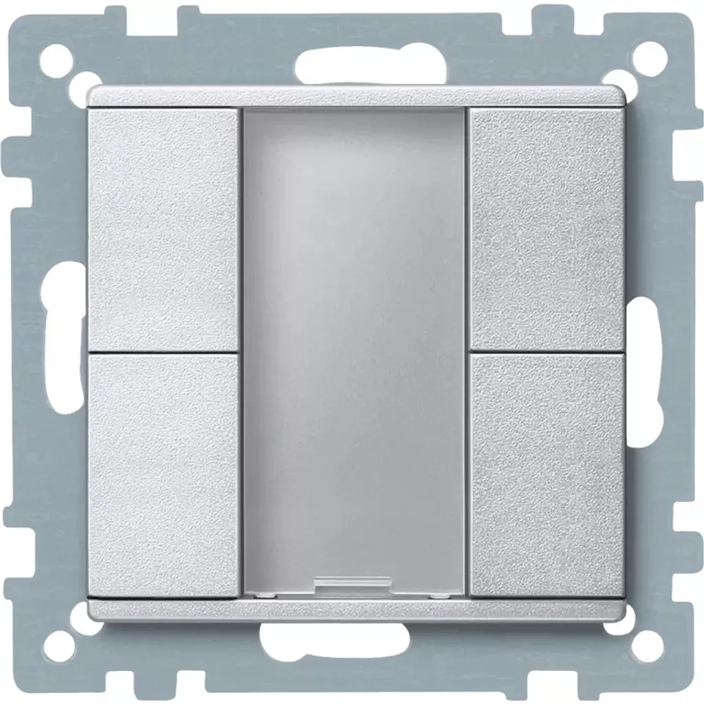 Bouton KNX 4 fois aluminium 627660 - Remplacez vos multiples interrupteurs