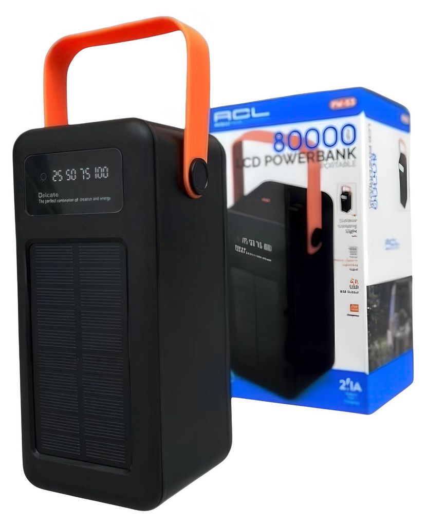 Powerbank ACL PW53 80000mAh solární s baterkou nabíjecí Obrázek produktu 
