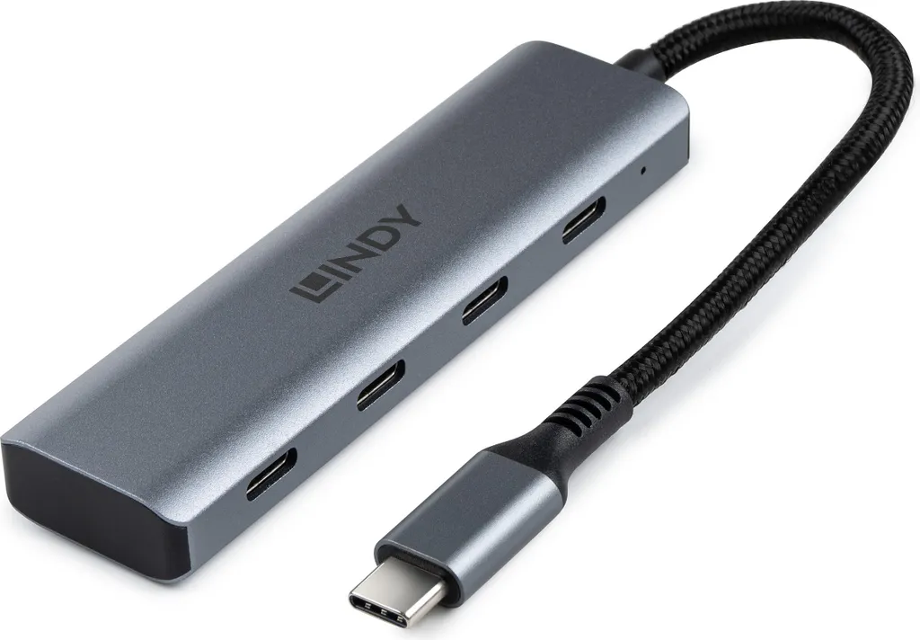 Lindy 43414 Hub USB-C per MacBook e iPad Pro | 10Gbps 4 Porte